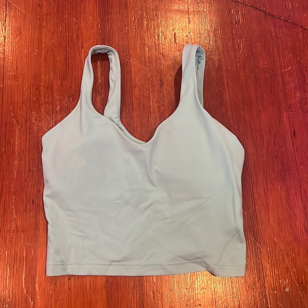 Teal lulu align crop tank